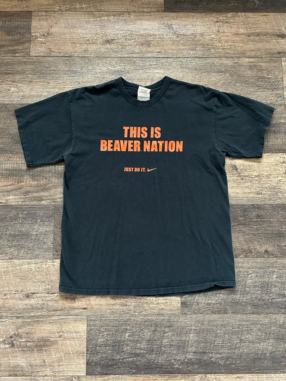 VTG Y2K Nike Oregon State Beavers Shirt Mens Sz L Black Tee Beaver Nation